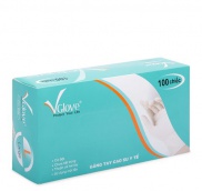 Găng tay cao su y tế size L Vglove (100 chiếc/hộp)